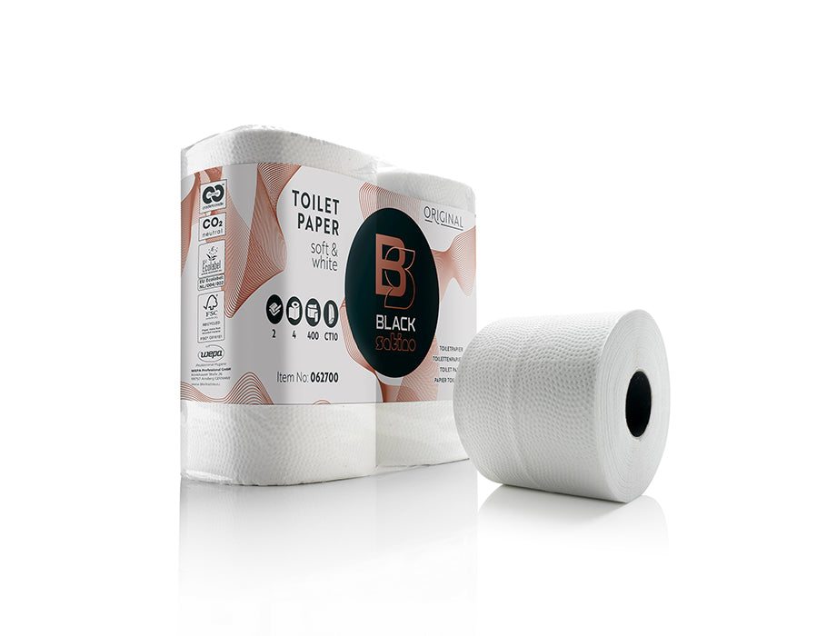Papel higiénico satino original 1 paquete 4 x 400 2 orejetas