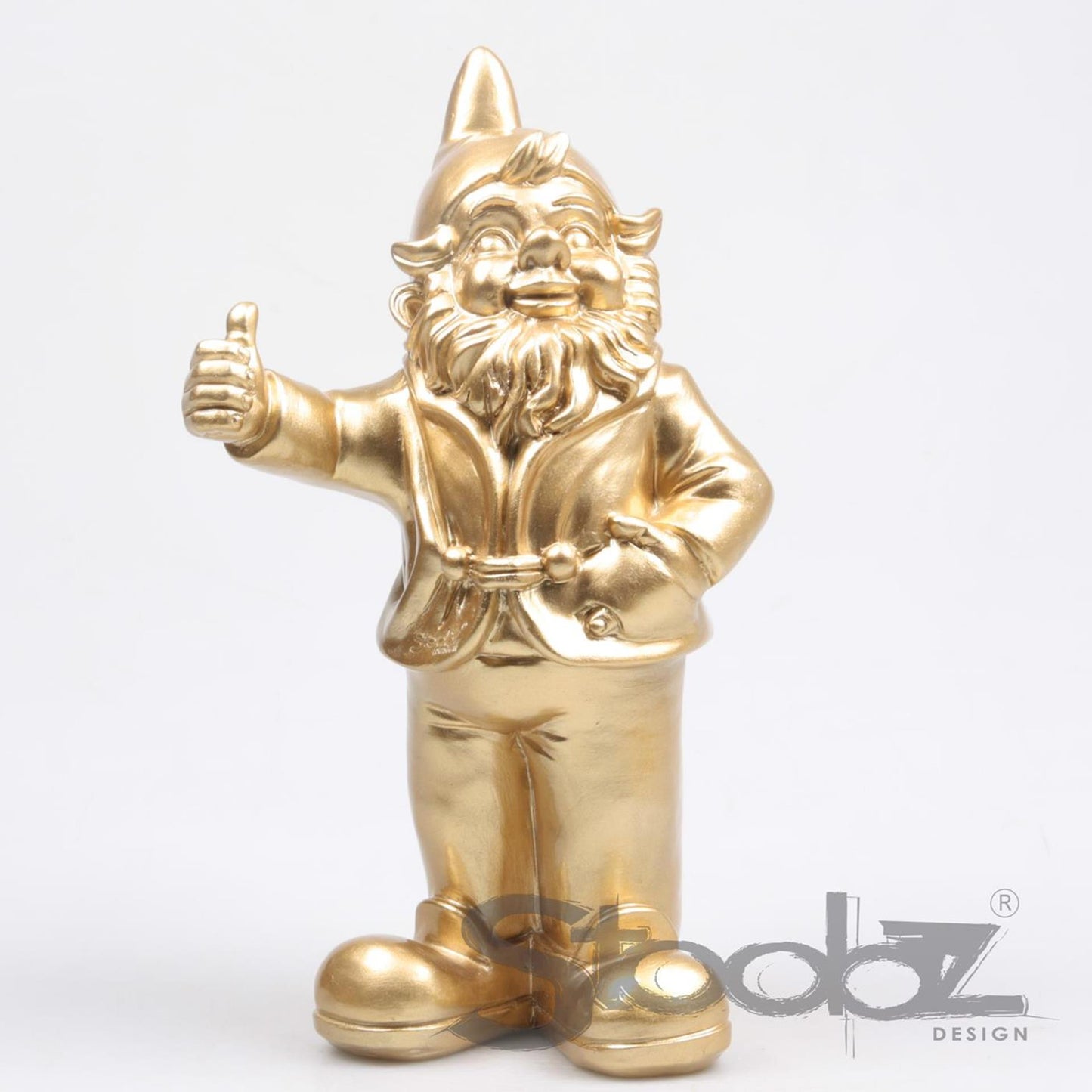 Stoobz design stoobz gnomo pollice in su oro 31 cm