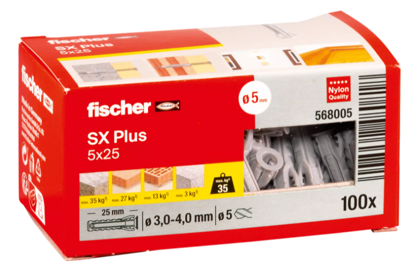 Tappo espansione Fischer sx plus 5x25 - 568005