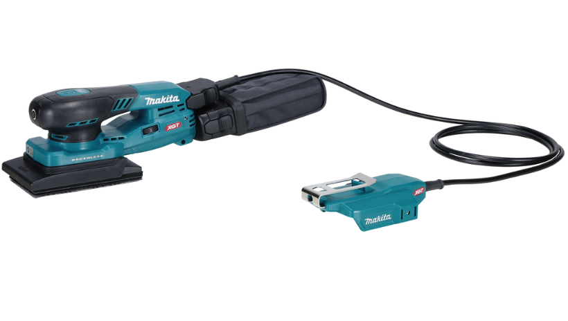 Lijadora orbital de palma a batería makita 80x133mm xgt 40v max desnuda