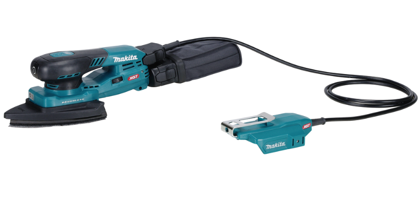 Levigatrice a delta palmare Makita a batteria 100x150mm xgt 40v max nuda