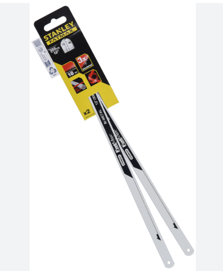 Herramientas manuales Stanley hoja de sierra para metal fatmax bimat 300mm 2 piezas 18t pulgadas - fmht0-20194