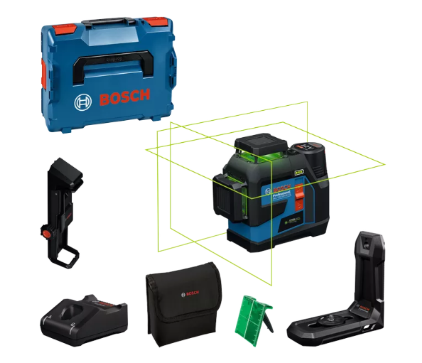 Láser de línea profesional bosch blue gll 12v-100-33 cg | en l-boxx 136 con 1 x batería gba 12v 2.0ah + l-boxx - 0601065401