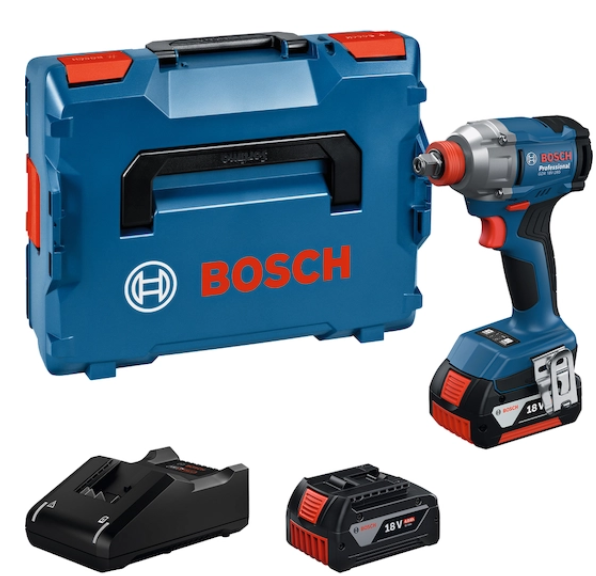Avvitatore a percussione a batteria Bosch Blue GDX 18V-285 | incluso 2x caricabatterie GBA 18v 4.0 ah gal 18v-40 - 06019n2102