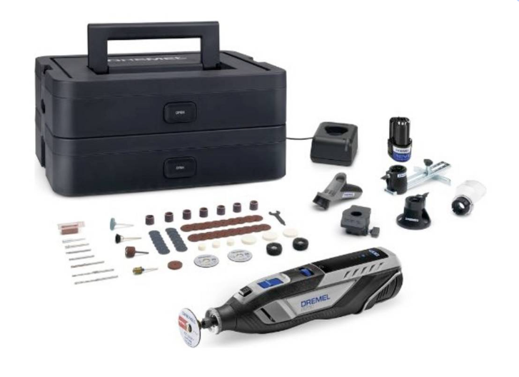 Dremel 8250-5 65 set multiutensile a batteria platino 12 V | incl. Batteria da 2 Ah + caricabatterie | nel caso - f0138250jf