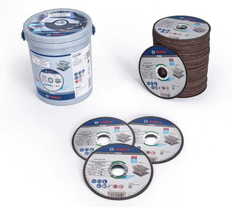 Accesorios Bosch 100x disco de corte inox (acero inoxidable) 125x1x22,23 en cubo - 2608626113