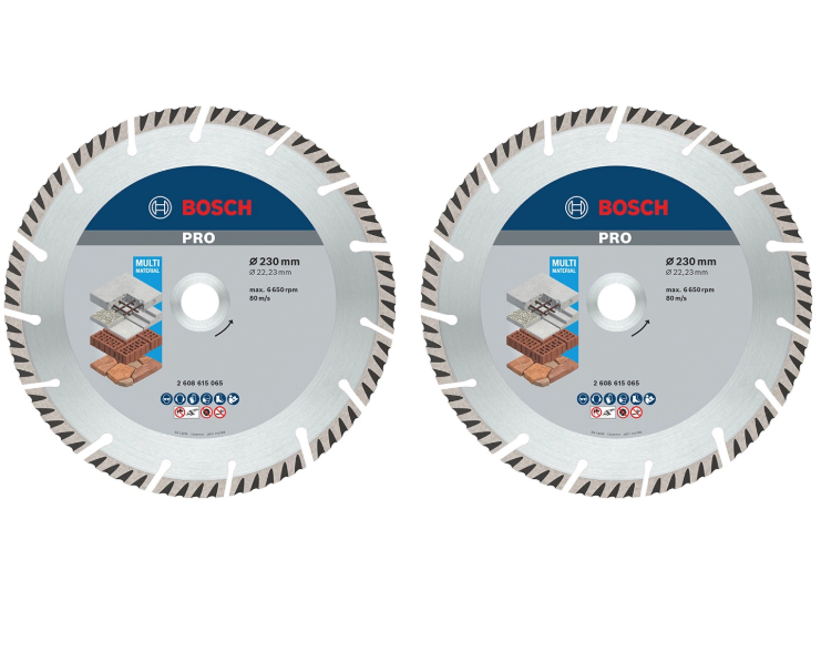 Accessori Bosch Disco da taglio diamantato 2 pezzi standard per universale 230 mm (duo pack) - 061599766y