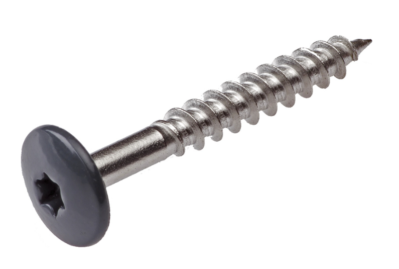 Hoenderdaal tornillo hpl acero inoxidable-a2 torx tx20 gris antracita ral7016 4,8x38 | 100 piezas - 0346.30.37528
