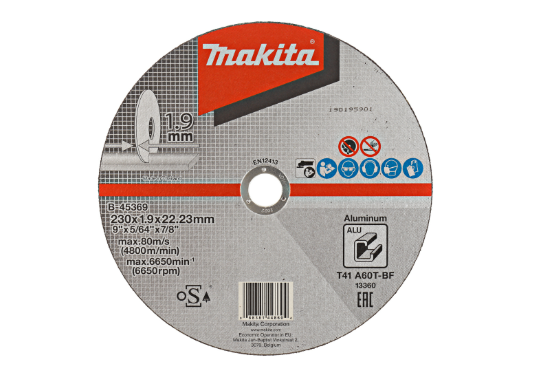 Disco da taglio Makita 230x1,9mm alluminio - b-45369 (10 pezzi)