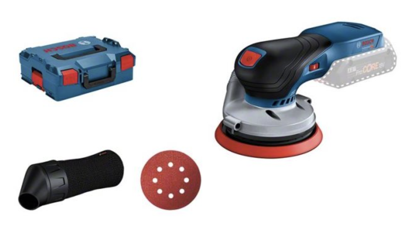 Bosch azul gex 18v-125 profesional | lijadora excéntrica inalámbrica | 18v | cuerpo | sin cargadores de baterias | en l-boxx - 0601372200