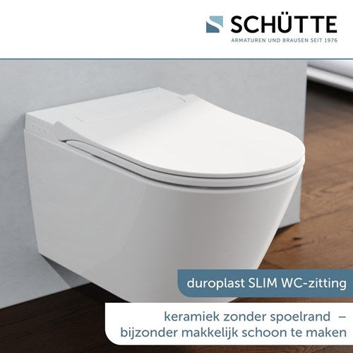 Schütte schutte cesari premium douche-wc, randloos, met slim wc bril - 93100