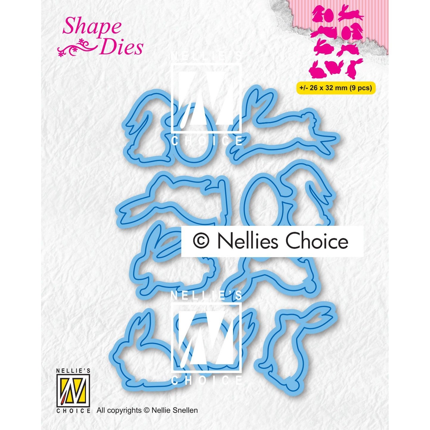La scelta di Nellie • fustelle a forma di conigli 9pz.