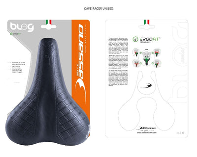 Bicicleta Saddle Selle Bassano Cafe Racer Bobber para hombres - Negro