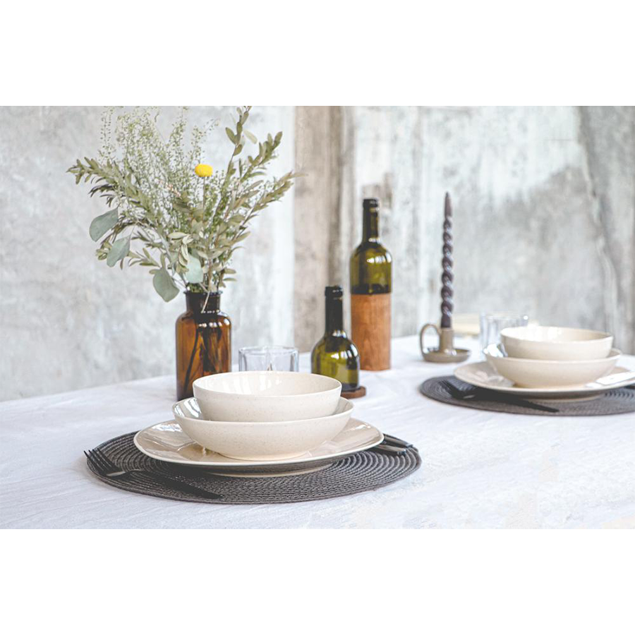Senza plato llano mikos beige 30cm