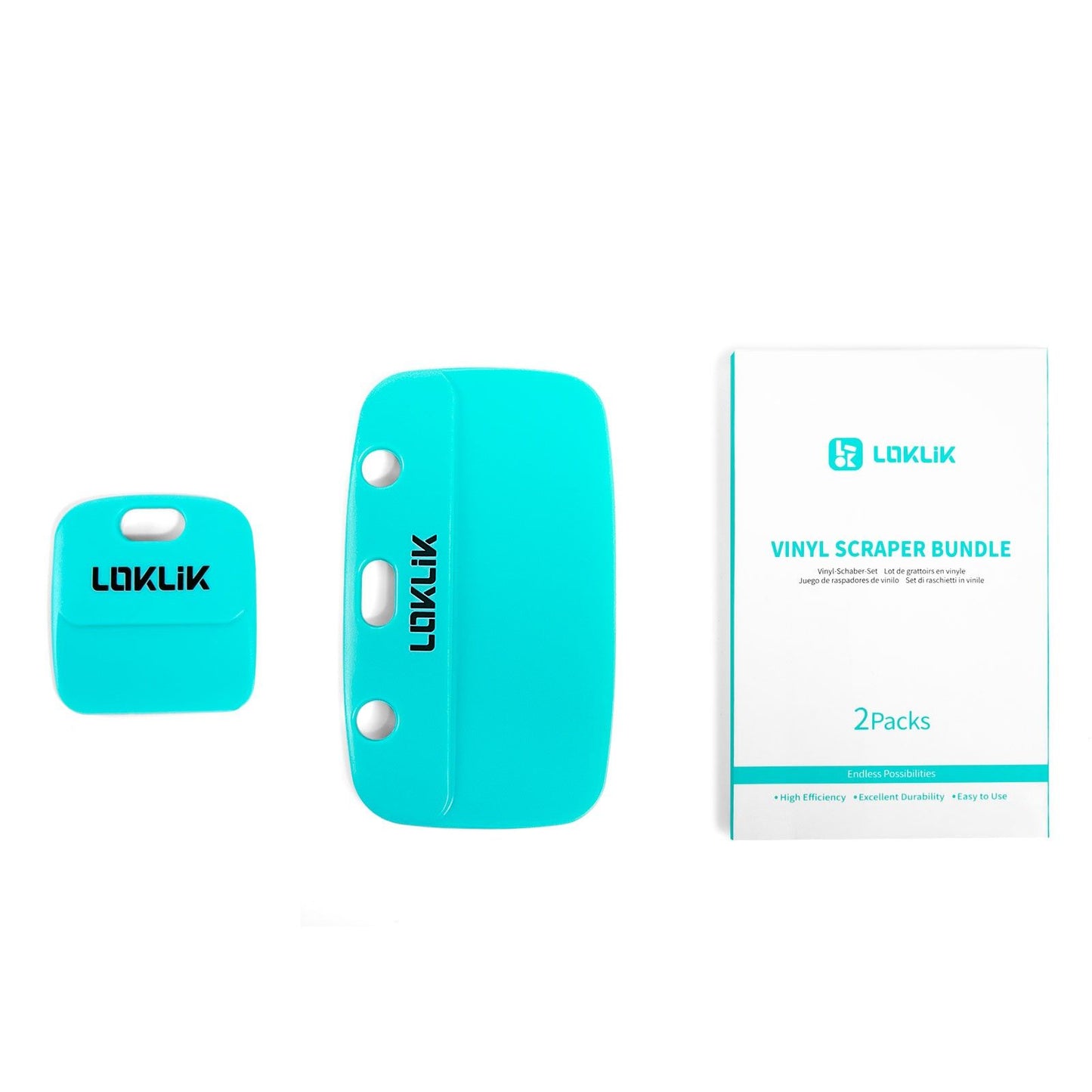 Loklik • set raschietti blu 2 pz.