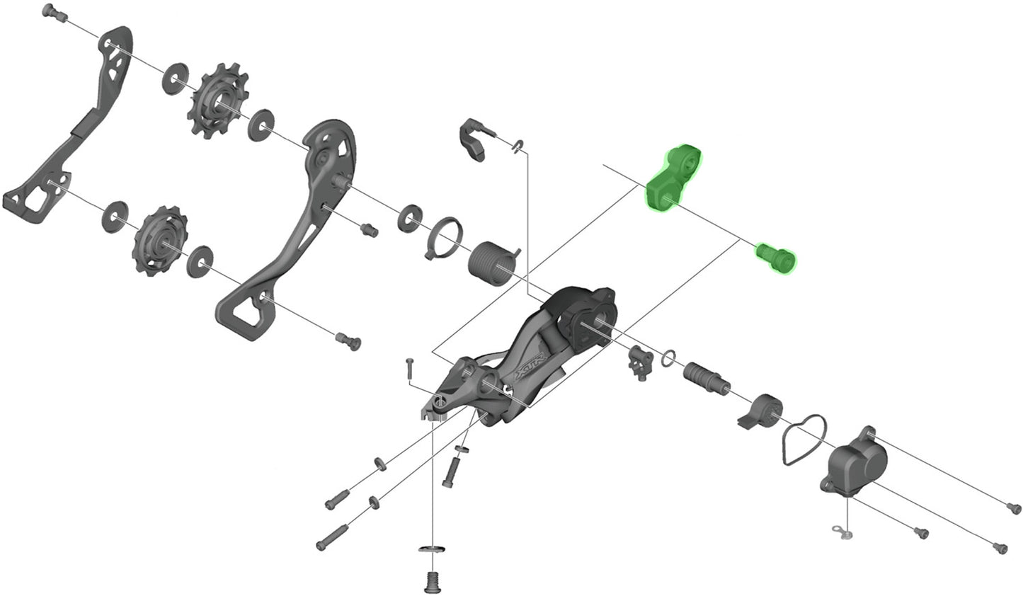 Unidad de eje Shimano para soporte de cambio trasero rd-m9000