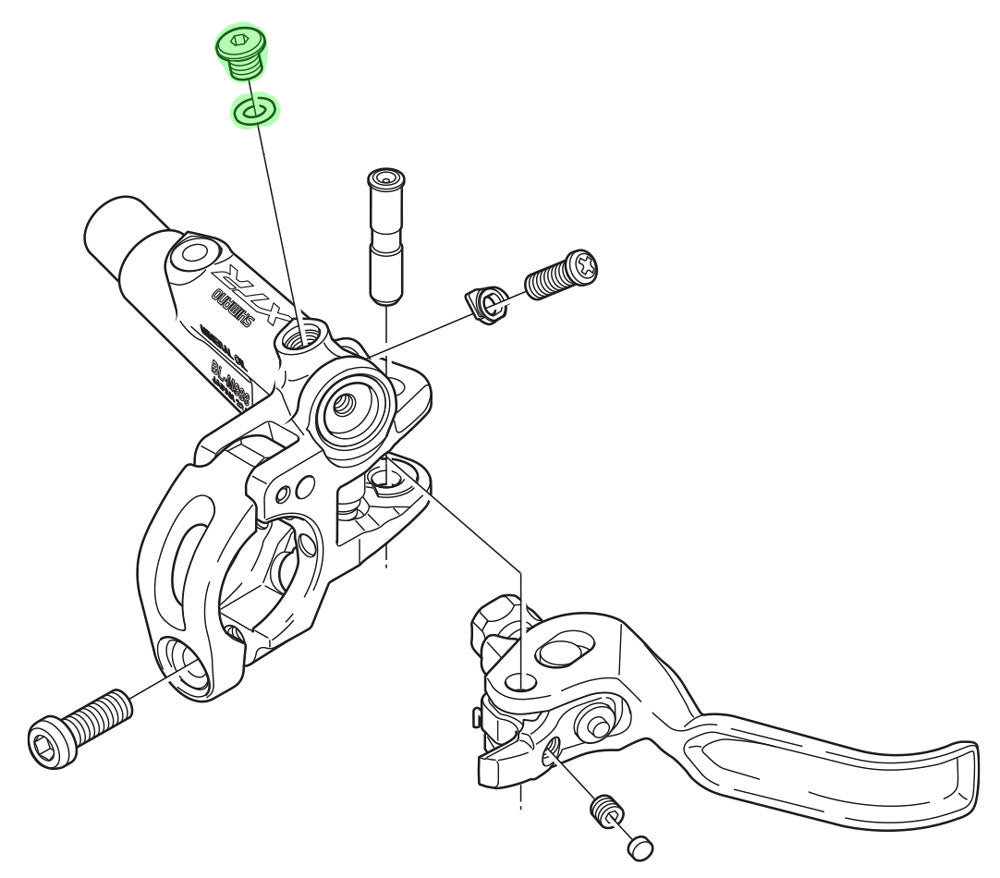 Vite di spurgo Shimano con o-ring per bl-m988
