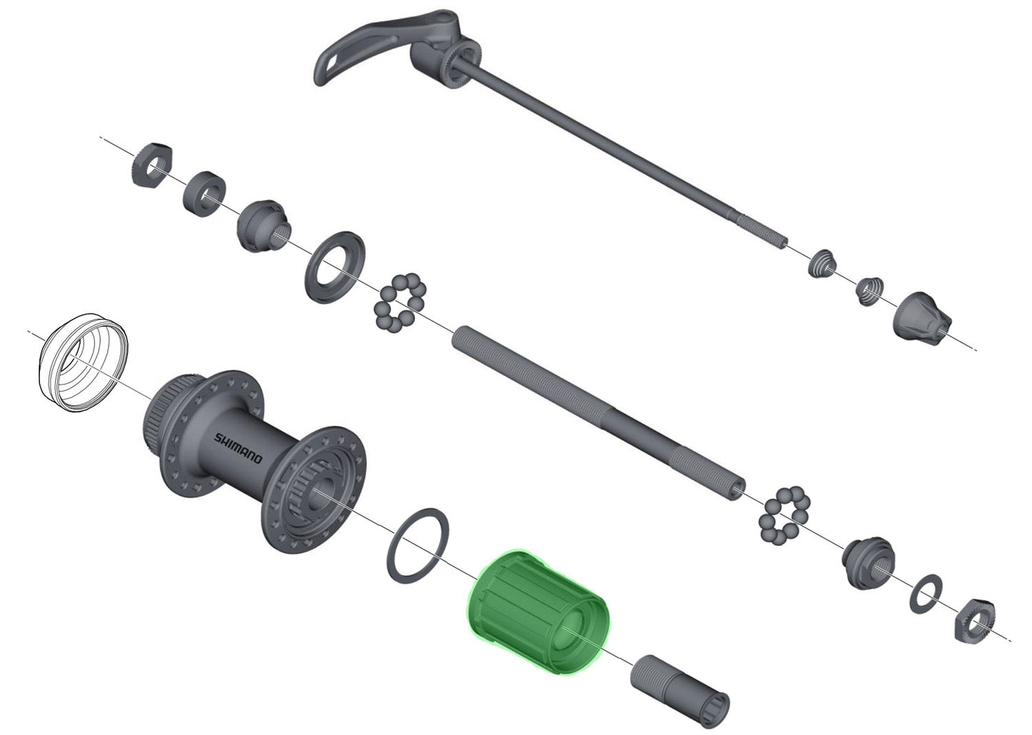 Shimano CassetteBody Alivio FH-M4050 8 9 velocidades