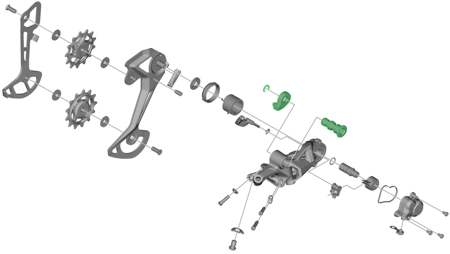 Unidad de eje Shimano para soporte de cambio trasero rd-m8100 8120