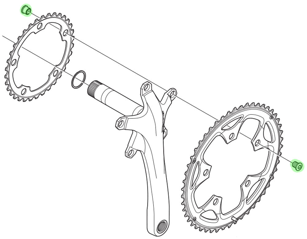 Bulloni corona Shimano Sora per FC-3550 (5 pezzi)