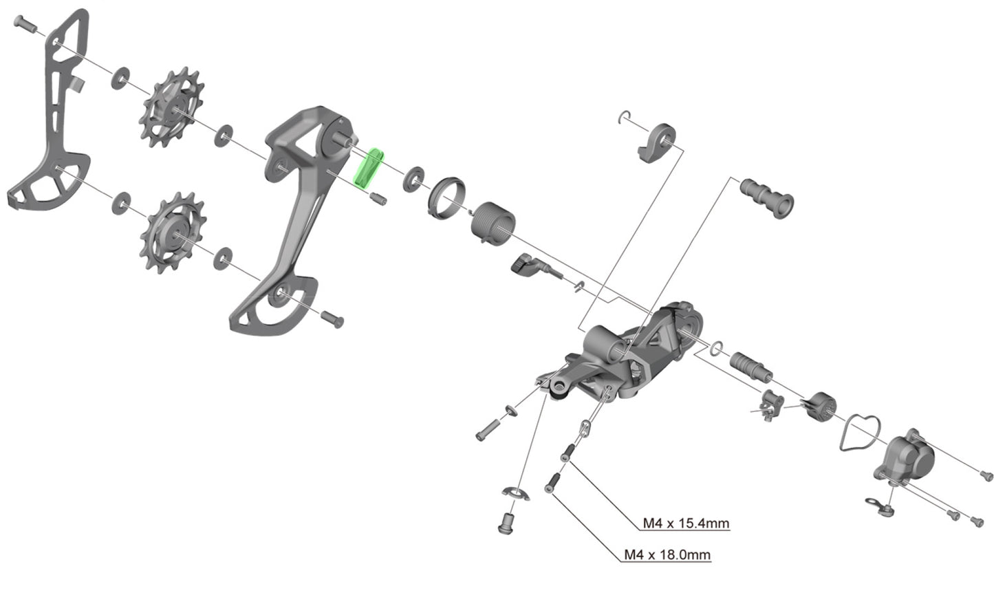 Paraurti Shimano per deragliatore posteriore rd-m8100 8130