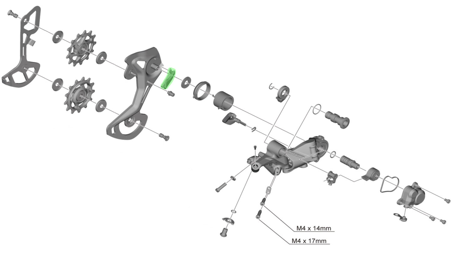 Parachoques Shimano para cambio trasero rd-m9100