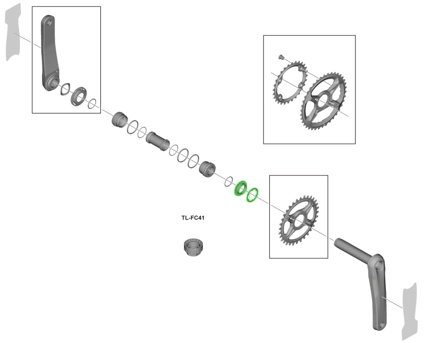Anillo de seguridad Shimano para fc-m9100