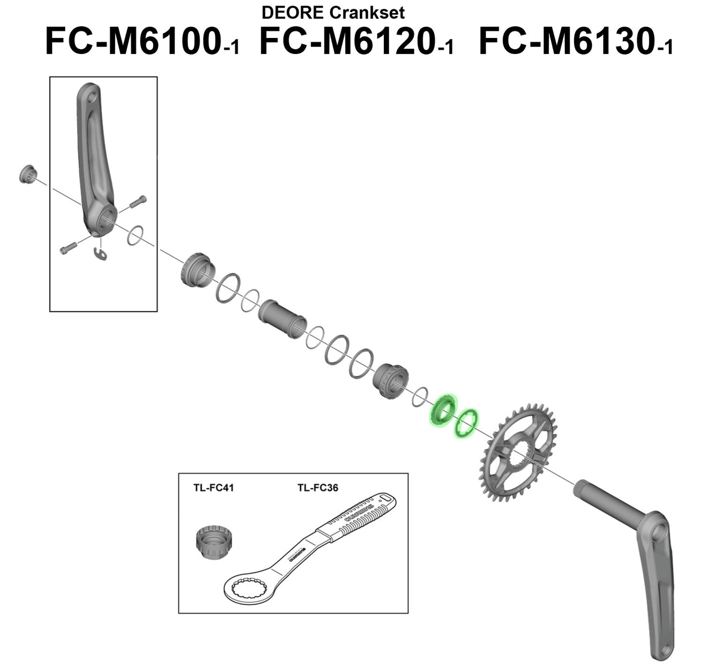 Ghiera Shimano per fc-m6100-1