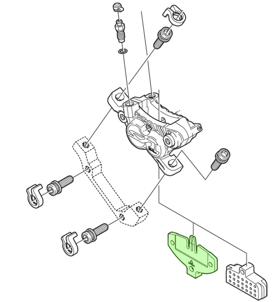 Distanziale pastiglia Shimano per br-m820 br-m640 m9120