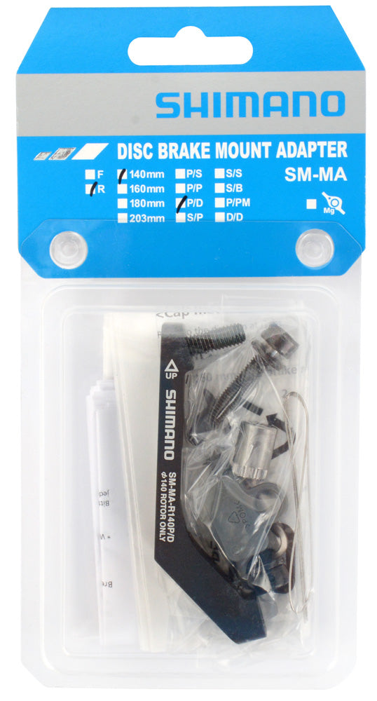 Adaptador Shimano sm-ma-r140p d de montaje posterior a montaje plano para rotor trasero de 140 mm