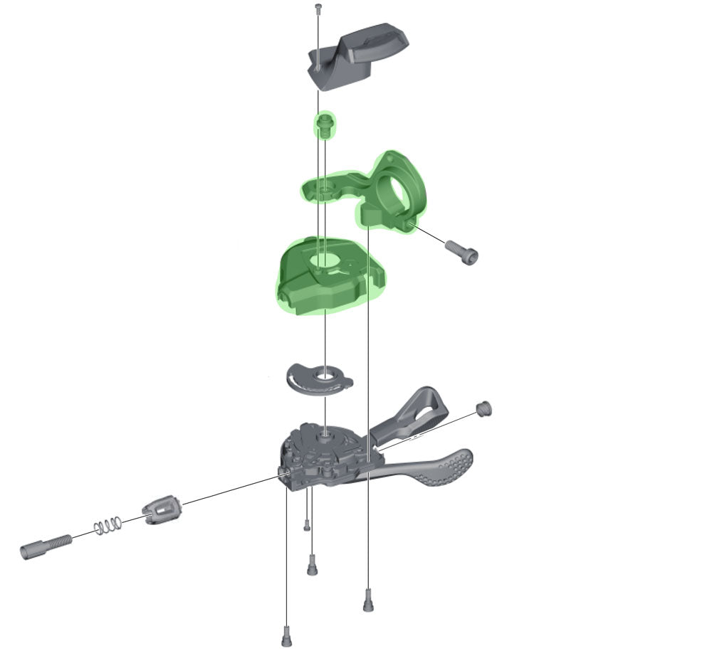 Unidad de tapa base Shimano para sl-m8000 con intermitente derecho