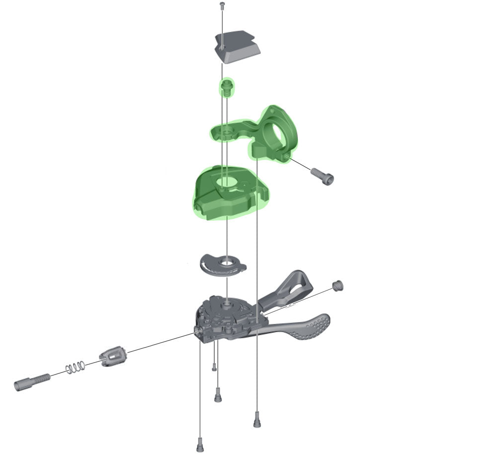 Unidad tapa base Shimano sl-m8000 sin intermitente derecha