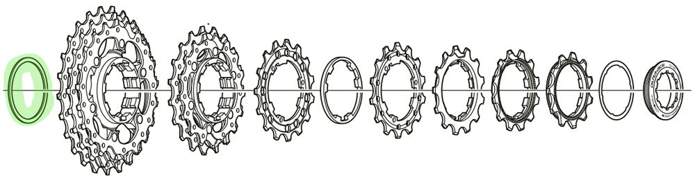Anillo de relleno Shimano CS-7800 1.0 mm