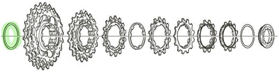 Anillo de relleno Shimano CS-7800 1.0 mm