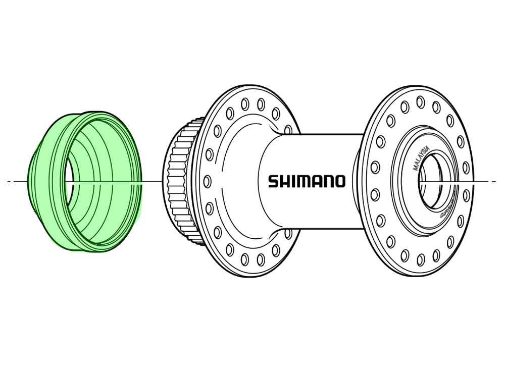 Supporto per bloccaggio centrale del tappo di copertura Shimano