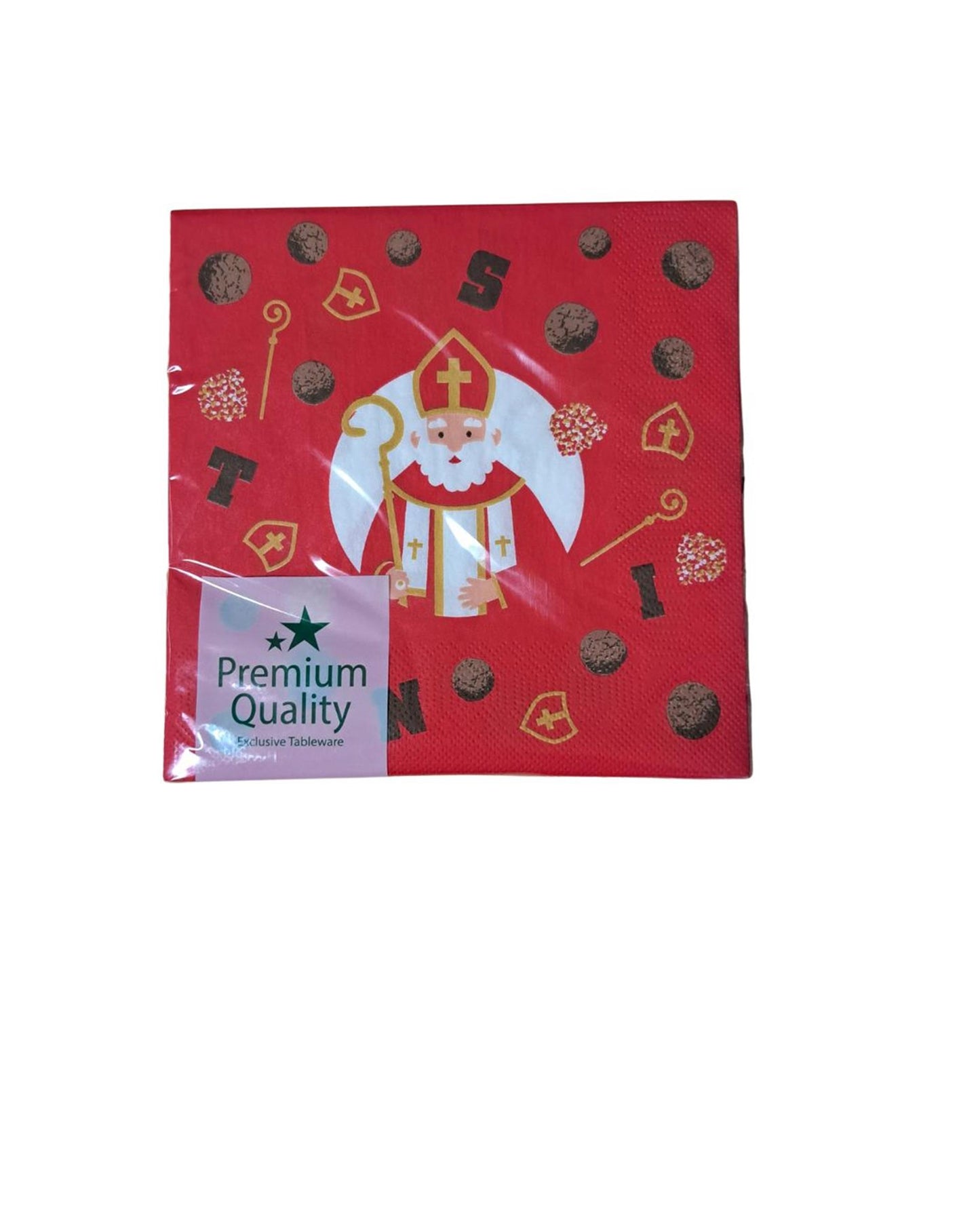 Servilletas Sinterklaas de 3 capas rojas