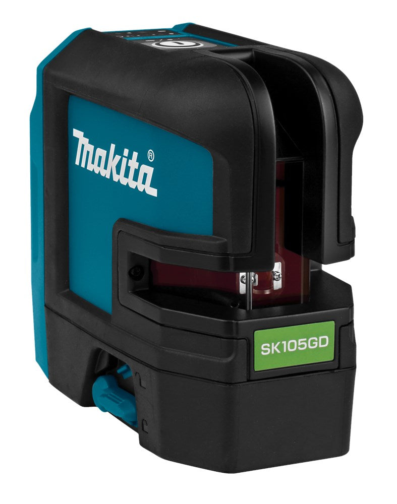 Makita sk105gdz laser a linea incrociata verde | senza batterie e caricabatterie, in scatola con borsa - sk105gdz