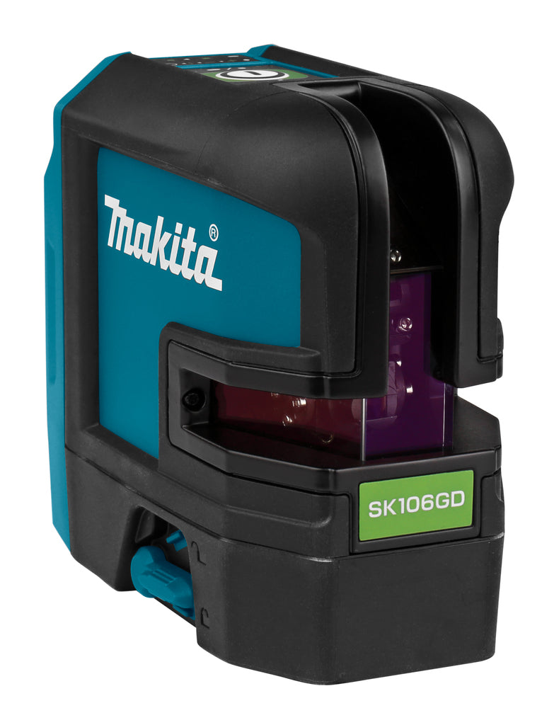 Makita sk106gdz punto de línea cruzada láser verde sin baterías ni cargador, en caja con bolsa - sk106gdz