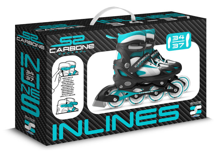 Pattini di controllo skids pattini in linea semi-softboat regolabile dimensione nera 34-37