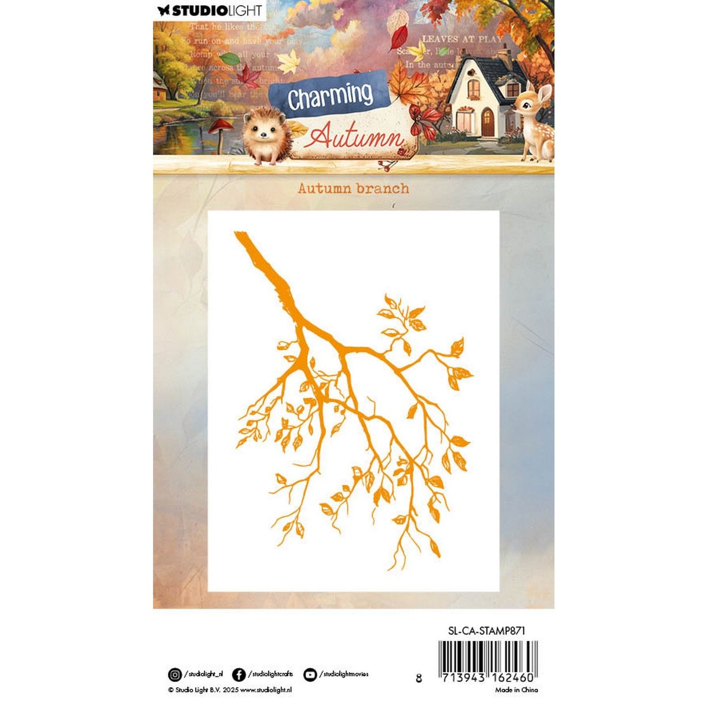 Luz de estudio • otoño encantador sellos transparentes rama de otoño