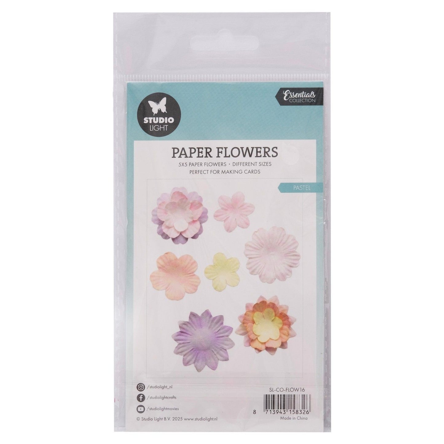 Luce da studio • fiori di carta 25pz pastello