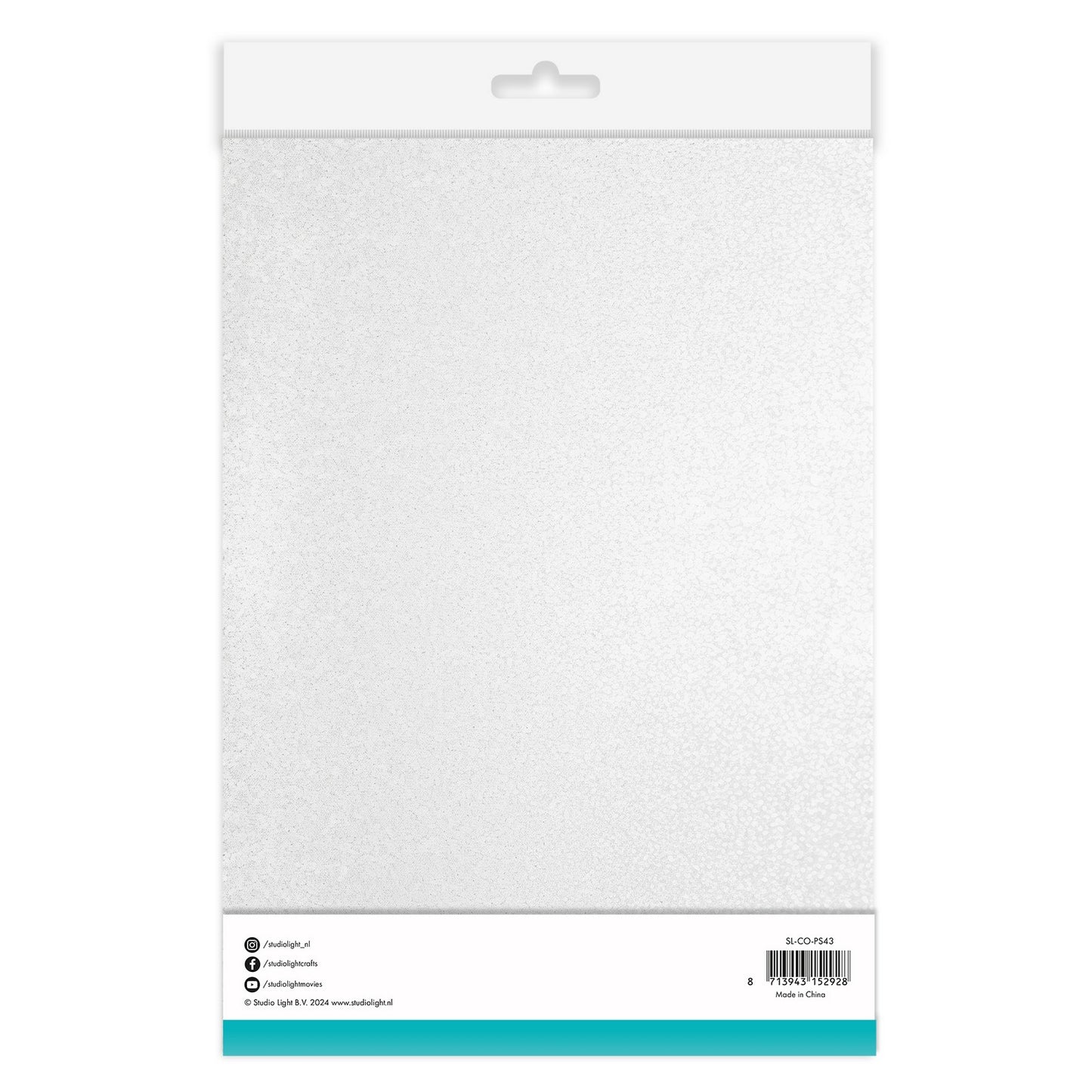 Studio light • fogli glitter essenziali bianchi da 250 g/m²