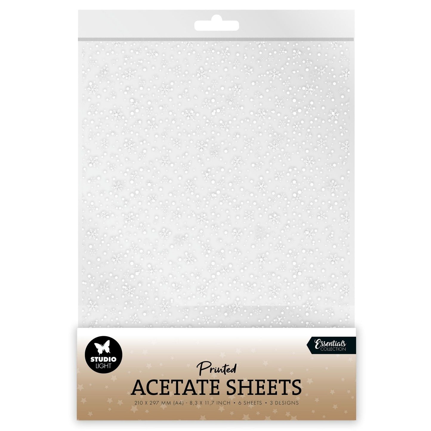 Lámpara de estudio • lámina de acetato Essentials copos de nieve blanco