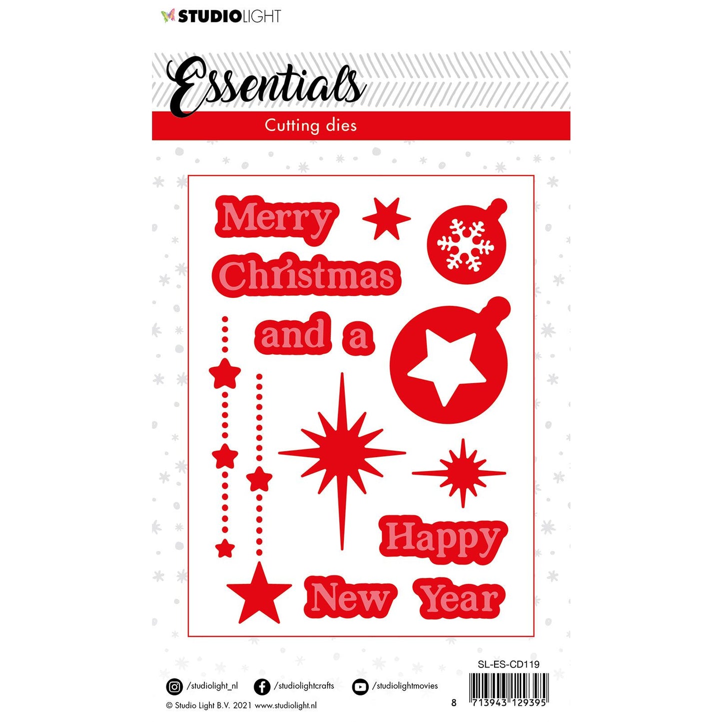 Lampada da studio • stampo da taglio Essentials Christmas Merry Christmas 2 10,5x14,8 cm n. 119