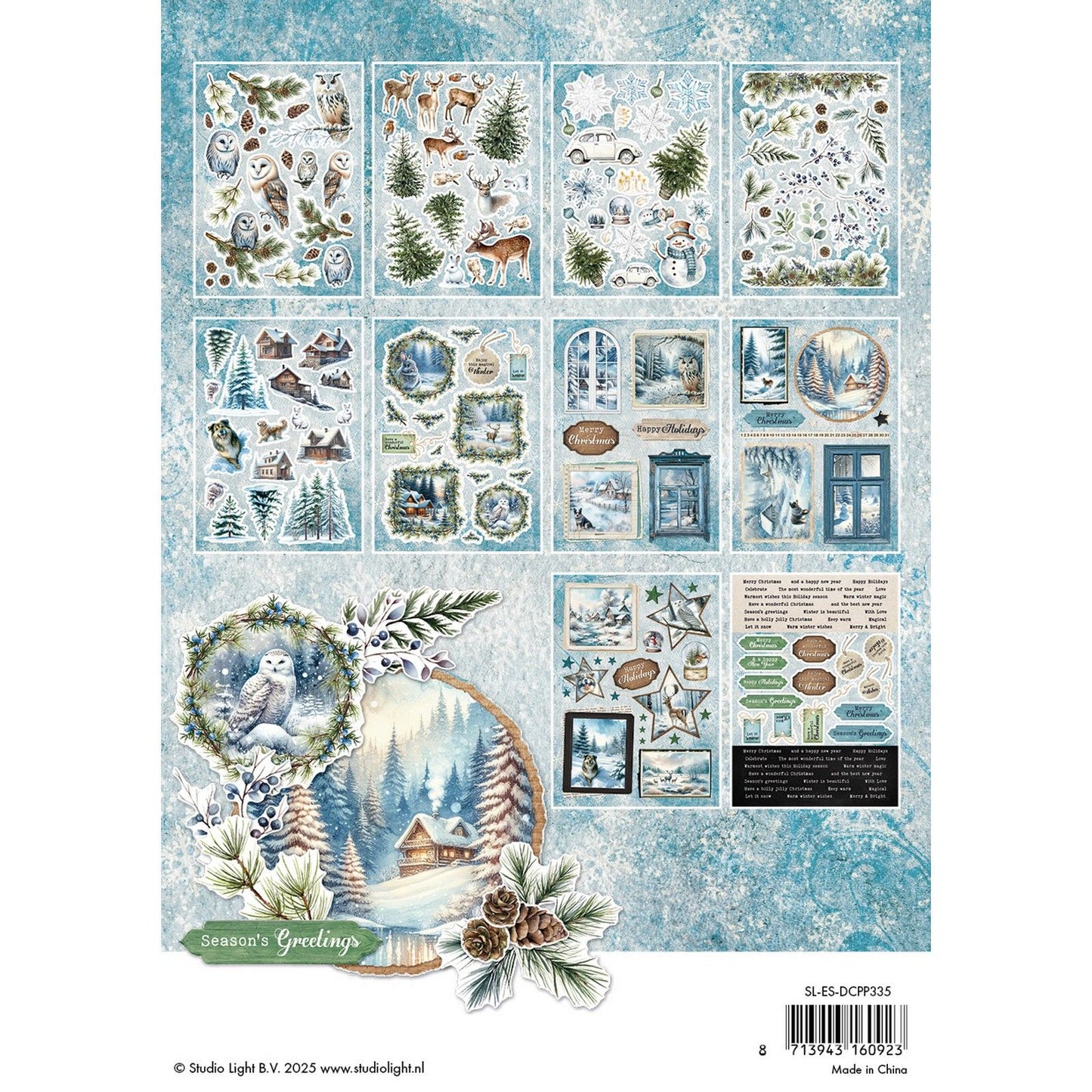 Studio light • blocco di carta fustellato essenziale Winter Wonderland