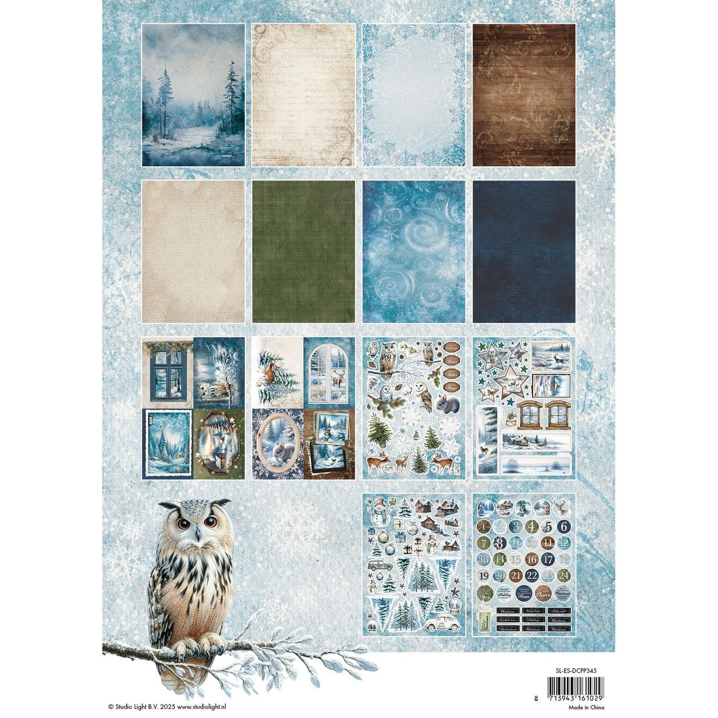 Studio light • blocco di carta fustellato essenziale Winter Wonderland