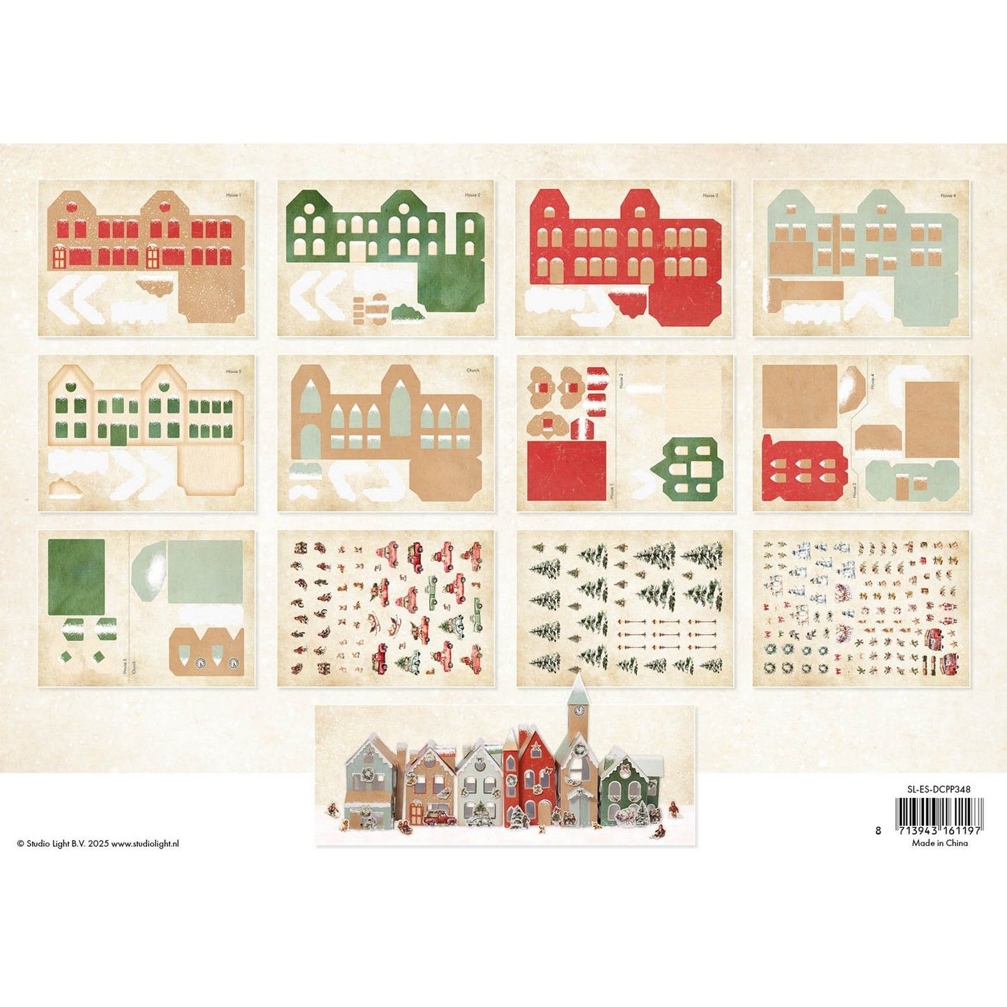 Luz de estudio • esenciales pueblo de bricolaje pueblo navideño