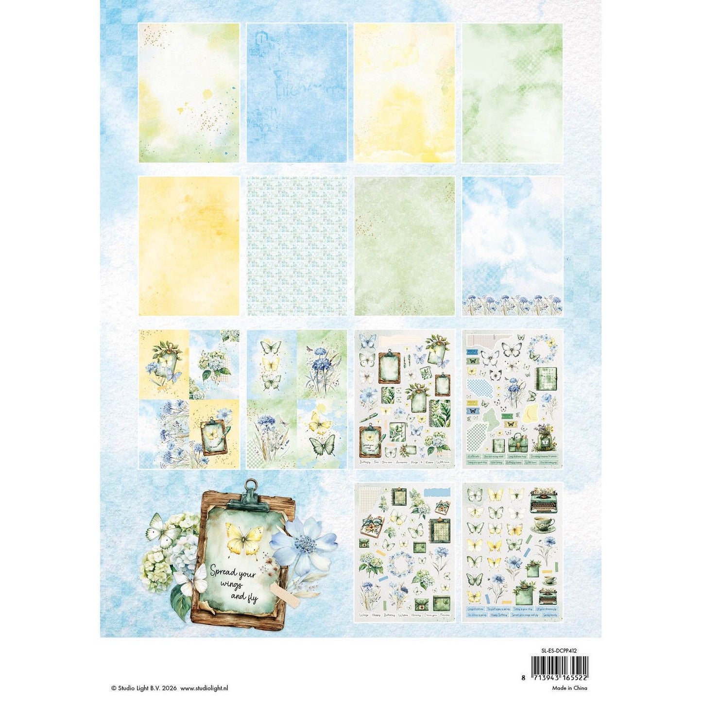 Luce da studio • Farfalle di carta fustellate essenziali
