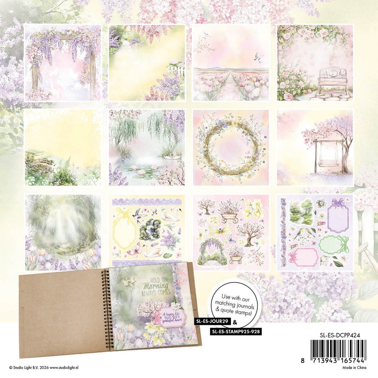 Luz de estudio • Essentials Bloc de papel de diseño Elementos de papel Flor pastel