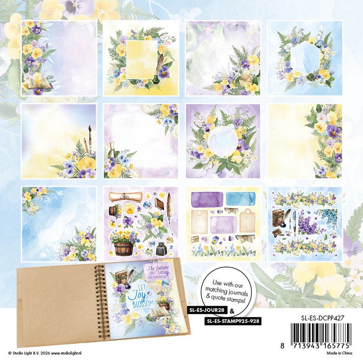 Luce da studio • elementi essenziali del blocco di carta di design elementi di carta riflessioni viola